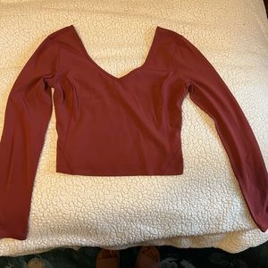 Lululemon cropped align long sleeve shirt